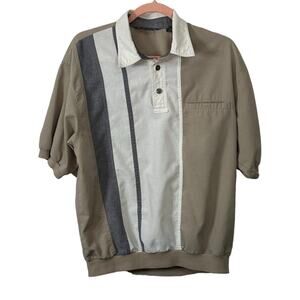 David Taylor VTG Polo Men’s S Shirt Vertical Stripes Elastic Waistband Arms
